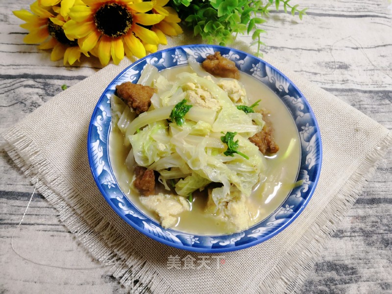 Braised Pork with Frozen Chinese Cabbage and Tofu recipe