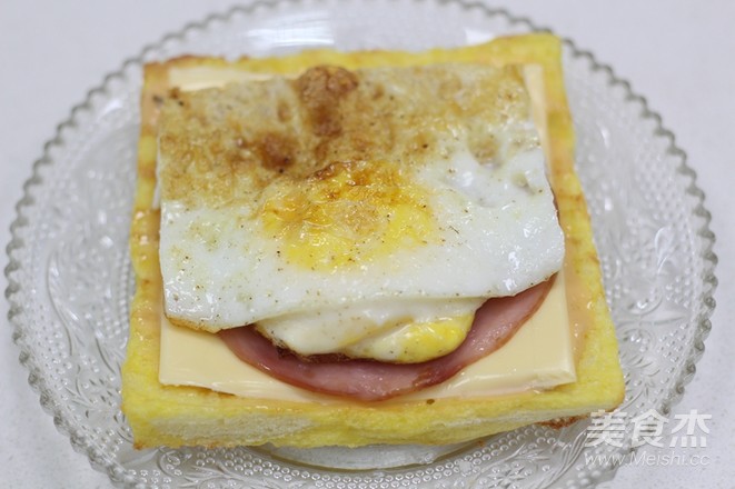 10-minute Quick Breakfast-cheese and Ham Sandwich recipe