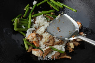 Asparagus and Shrimp Fried Rice recipe