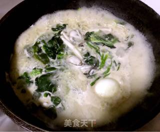 #御寒美食# Oyster Vegetable Noodle recipe