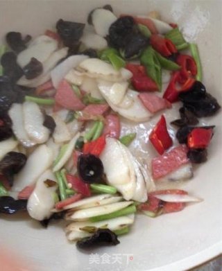 Fried Fungus with Yam recipe
