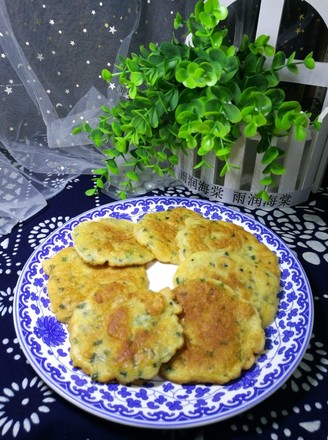 Chives and Sea Rice Egg Pancake recipe
