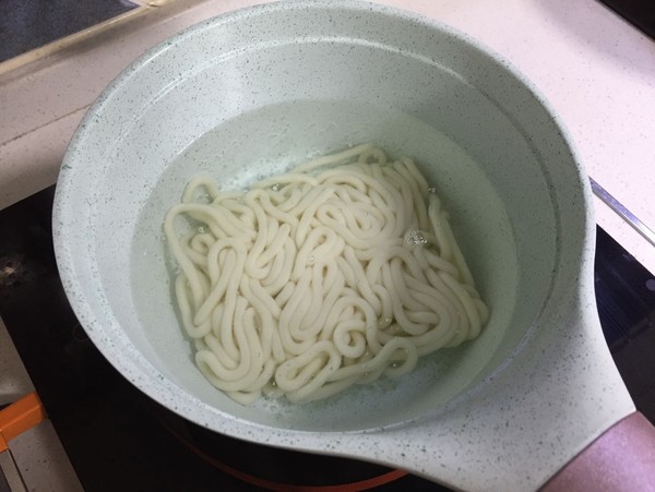 Fried Noodles with Beef Sausage and Udon recipe