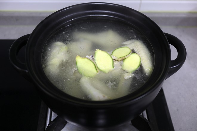 Tofu Noodle Soup with Green Vegetables and Chicken recipe