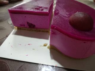 Dragon Fruit Mousse Cake recipe