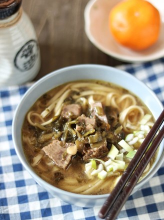 Beef Noodle Soup with Pickled Vegetables recipe