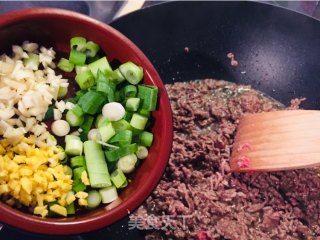 Braised Noodles with Eggplant and Minced Meat recipe