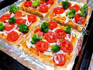 Super Fast Hand Pizza~toast Shrimp Pizza recipe