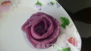 [ma Ma Small Kitchen] Purple Sweet Potato and Rose Bun recipe