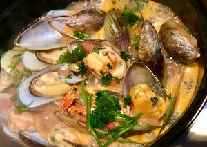 Fresh! Shrimp Soup Boiled Mussels recipe