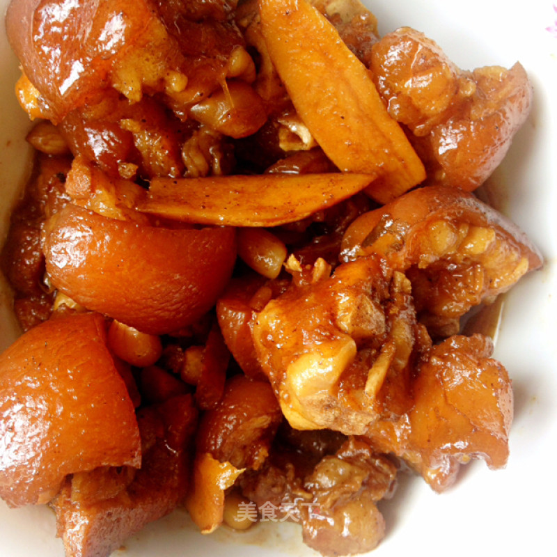 Braised Pork Knuckles with Spiced Peanuts recipe