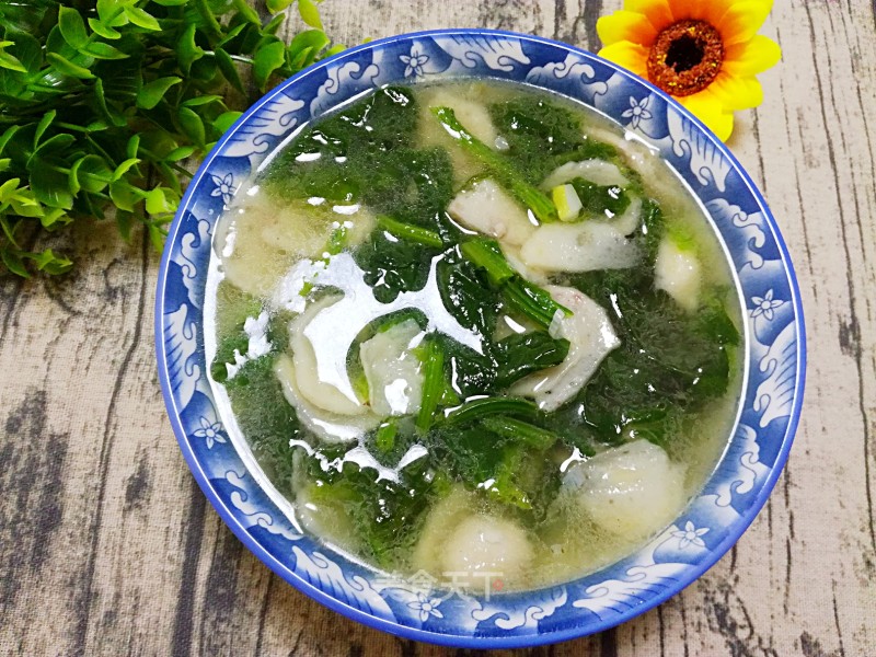 Spinach Fish Ball Soup recipe