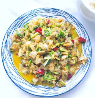 Stir-fried Clams with Simple and Rice recipe