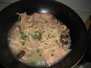 Shiitake, Salmon Bone and Tofu Soup recipe