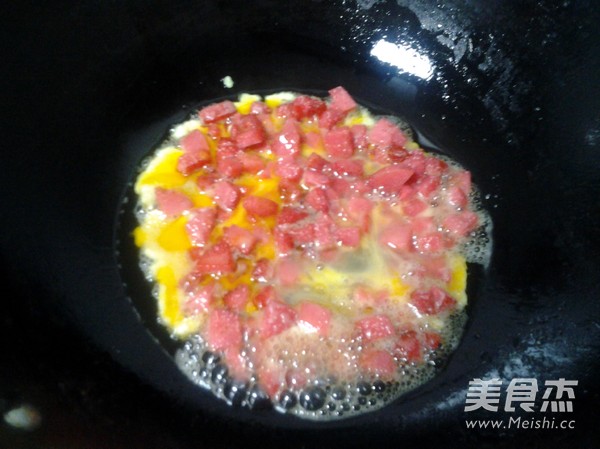 Fried Rice with Ham and Mustard Egg recipe