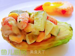 Sea Shrimp and Avocado Salad──private Dish of Fish Kitchen recipe