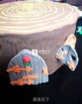 #aca烤明星大赛# Christmas Tree House Fondant Cake recipe