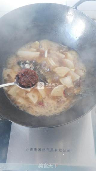 Braised Sea Black Fish with Radish recipe