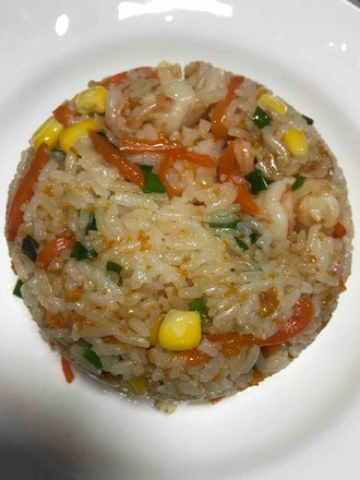 Fried Rice with Sea Urchin Meat and Shrimp