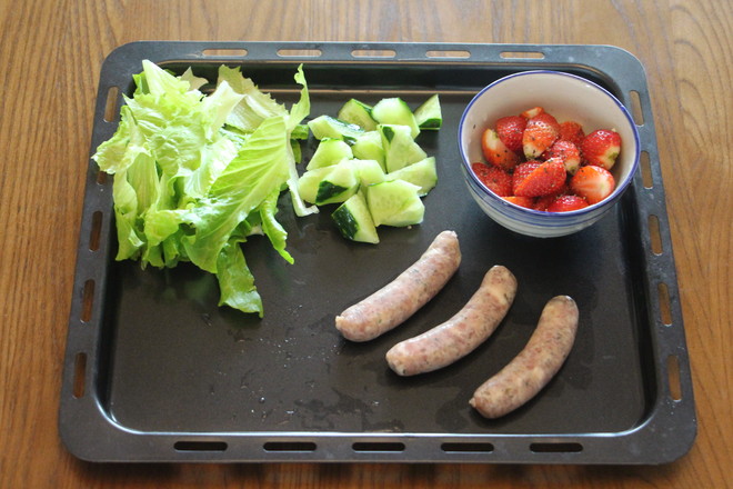 Jenny Jeans Strawberry Salad with Basil Sausage recipe
