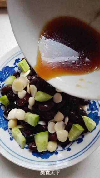 Cucumber Almond Mix with Natto recipe