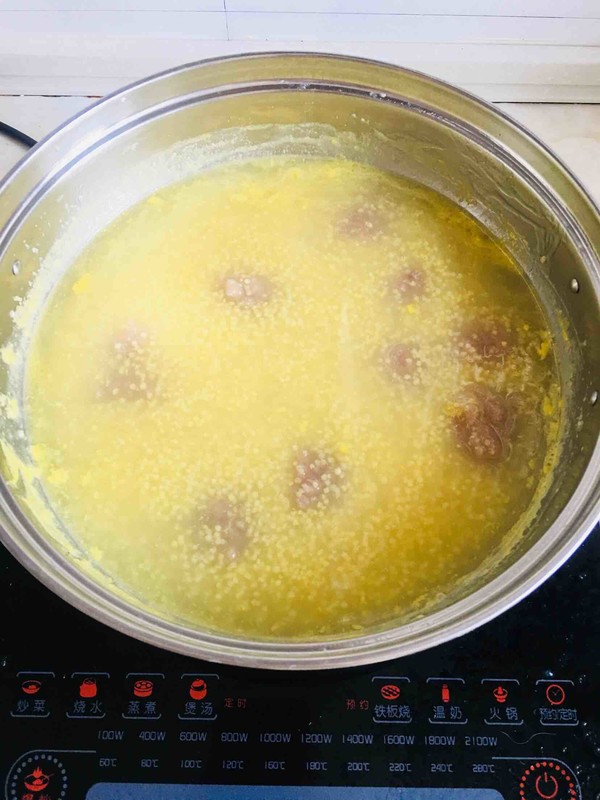 Millet Porridge Boiled Meatballs recipe