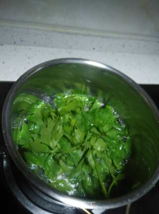 Steamed Celery Leaf Pancake recipe