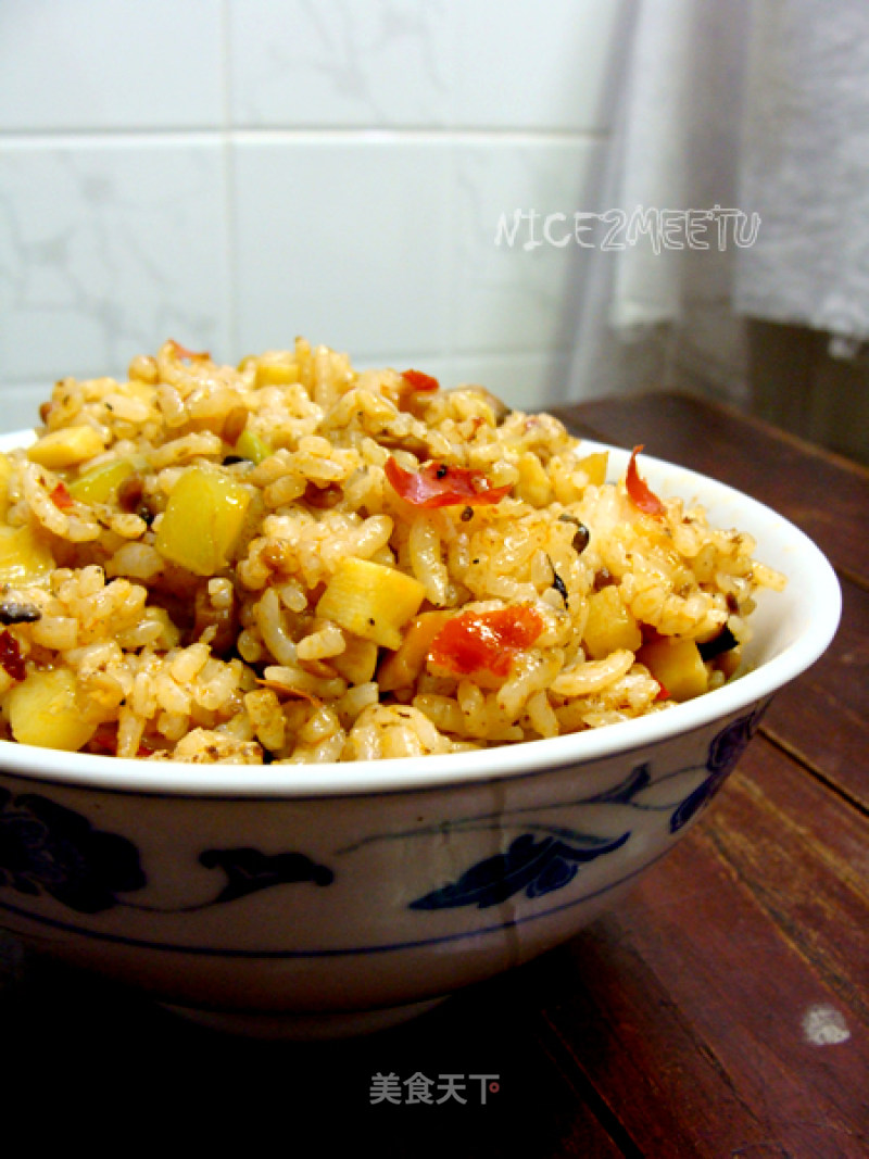 Fried Rice with Three Dings in Red Oil recipe