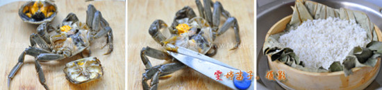 Steamed Crab Rice in Cage recipe