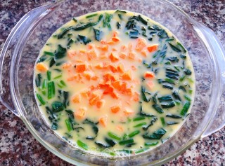 Shrimp and Spinach Steamed Custard recipe