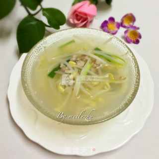 Bean Sprouts and Minced Meat Soup recipe