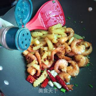 Salt and Pepper Potato Shrimp recipe