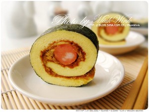 【cake Roll Sushi】seaweed Floss Omelet recipe