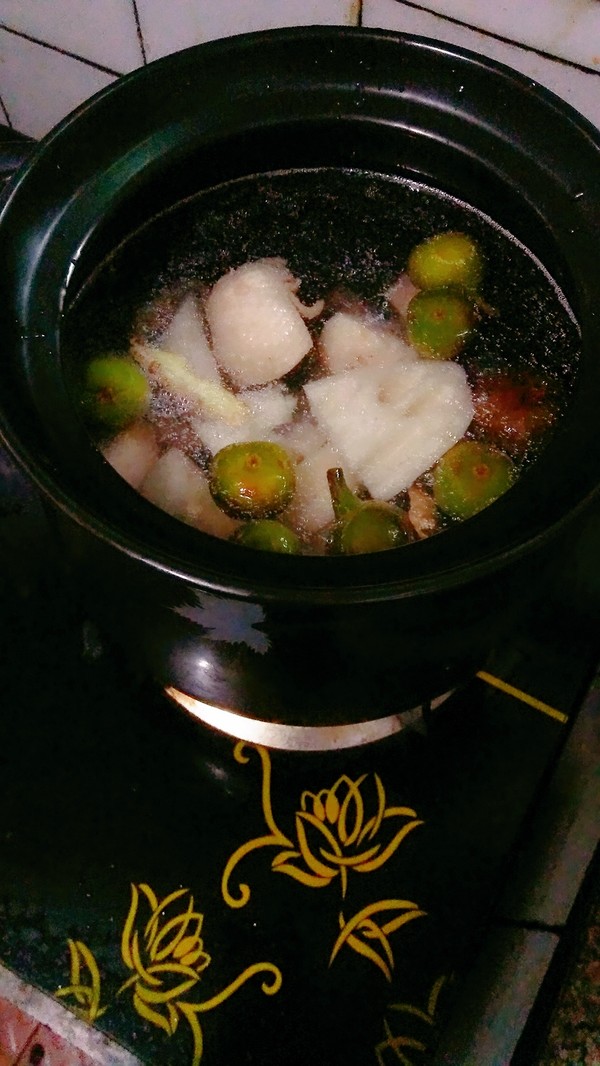 Duck Stewed Lotus Root and Fig Soup recipe