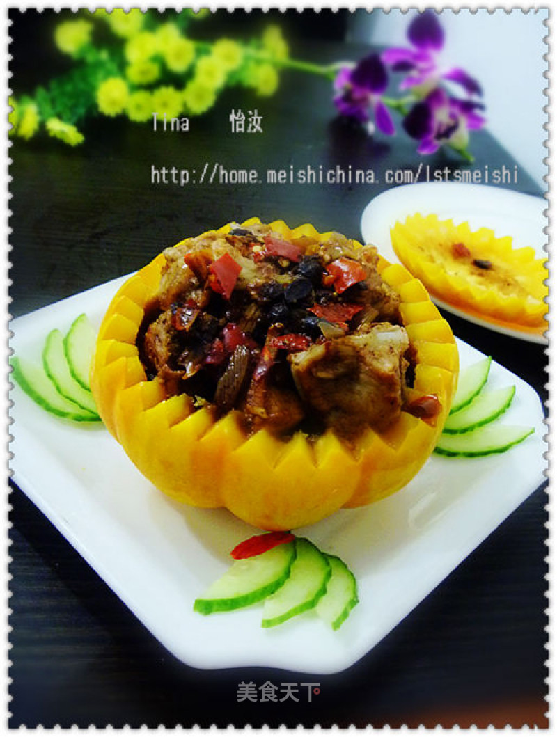[creative New Dishes] Mini Pumpkins are Also Wonderful---steamed Pork Ribs with Black Pepper and Pumpkin