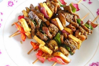 Oil-free Curry Skewers recipe