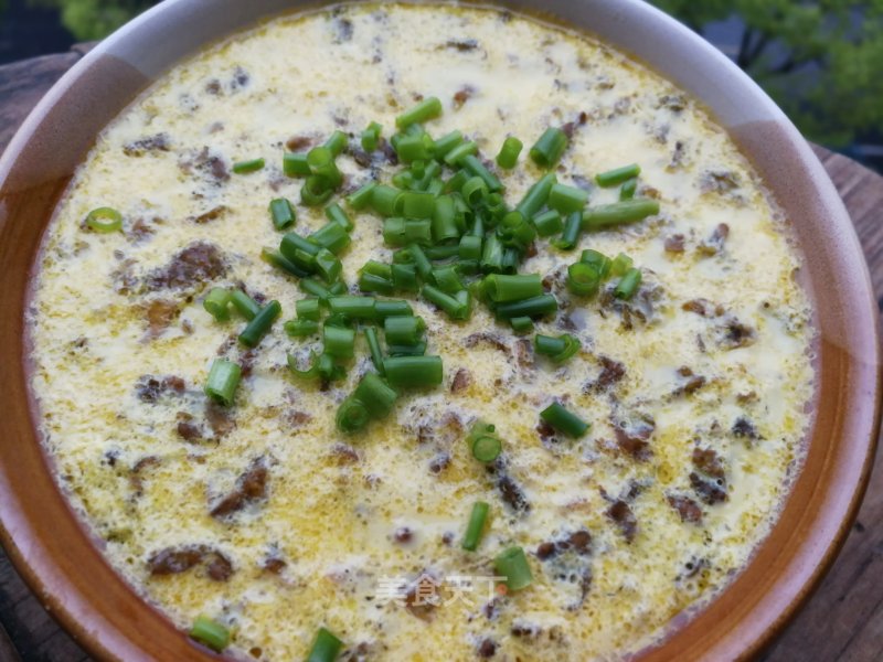 Spring, Season-steamed Eggs with Lichen recipe