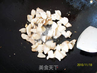 Carrot and Garlic Sprouts Twice Cooked Pork recipe