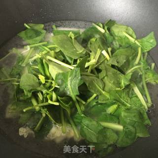 Yam Spinach Soup recipe