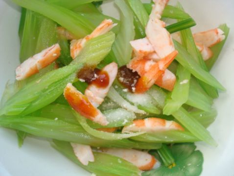 Celery Mixed with Shrimp recipe
