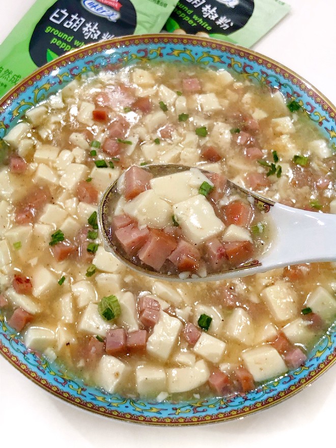 "ham and Shrimp Skin Tofu Soup" is Super Fresh! ! Low-fat and Low-oil, Very Suitable for Children and The Elderly~