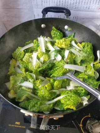 Yellow Cabbage in Oyster Sauce recipe