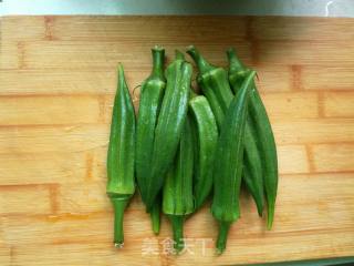 #蒸菜# Steamed Okra with Chopped Pepper Garlic Vermicelli recipe