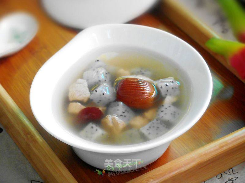 Dragon Fruit Pork Tendon Soup