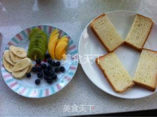 Fancy Fruits with Toast recipe