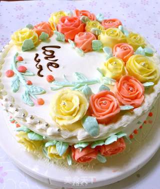 Rose Decorated Cake recipe