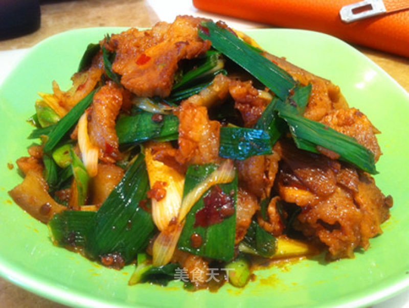 Twice Cooked Pork with Garlic Sprouts recipe