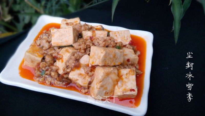 Braised Tofu with Minced Meat recipe