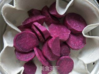 Purple Sweet Potato Glutinous Rice Cake recipe