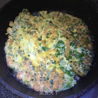 Fried Eggs with Leek recipe